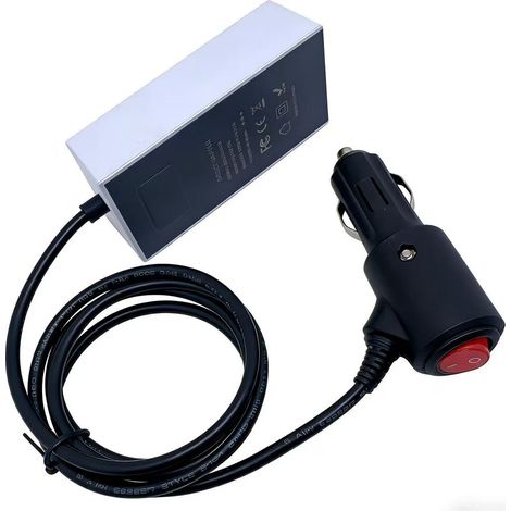 Mini car charger 12V/24V to 30V inverter, 1M cable, car charger with switch. (1/4)