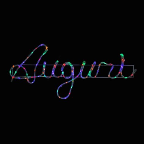 MA MAISON AUGURI SCRITTA NATALIZIA A TUBO COLOR 1.5 MT CON LED MULTICOLOR DA ESTERNO (1/5)