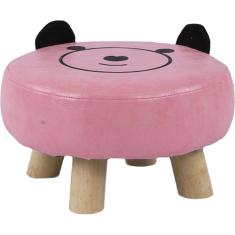 Petit repose-pieds sous bureau design enfant avec 4 pieds stables en forme de bûches - Coussin ergonomique