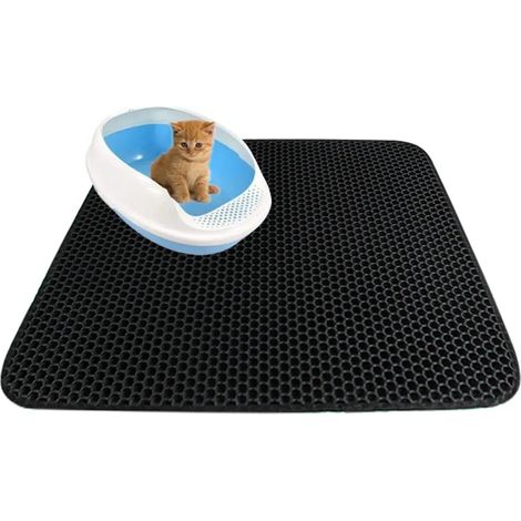 Katzenstreu Box Matten Honigwaben-Doppel-Schicht-Design Wasserfest und Urin-beständig Einfach zu Reinigen (1/4)