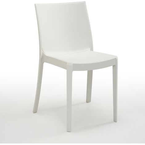 SEDIA RESINA PERLA BIANCO  PZ 1