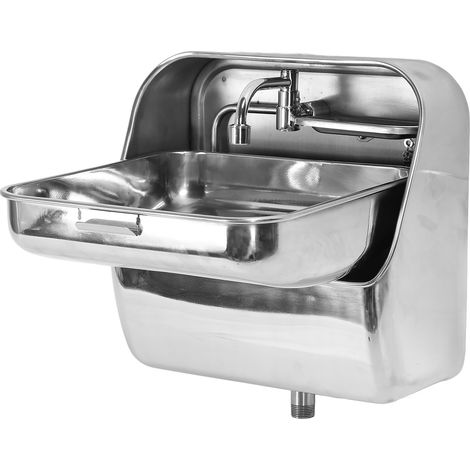 Évier mural en acier inoxydable 304, avec robinet, lavabo suspendu caché pour camping-car, camion alimentaire, bateau, camping-car (1/5)