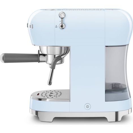 Smeg, ECF02PBEU - Espressomaschine mit de Dampffunktion Cappuccino, Thermoblock, große Box de Tassen- und Doppelkaffeefunktion, Wassertank de 1 l, einfach zu bedienendes de System, 1350 W, blau (1/5)