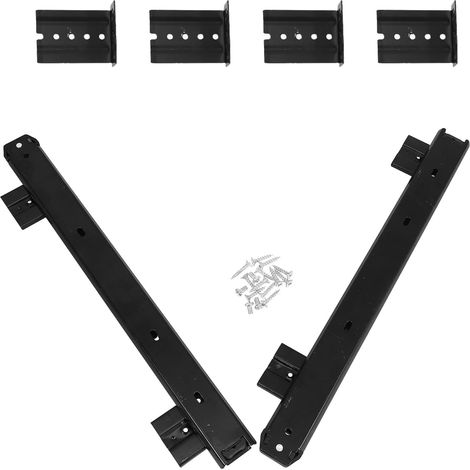 ausziehbare Tastaturablage kaltgewalzter Stahl 35 mm schwarz