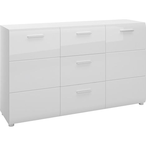 Sideboard 144 cm breit weiß Hochglanz MALABO-129 (1/3)