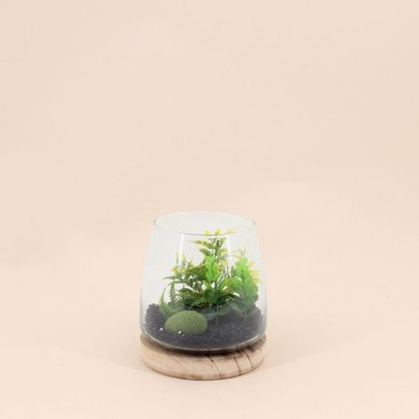 Plante artificielle terrarium 16x13,5cm (1/4)