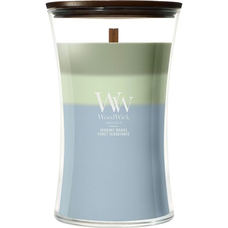 Candela Trilogy Verdant Woods 609g Verde Azzurro Woodwick