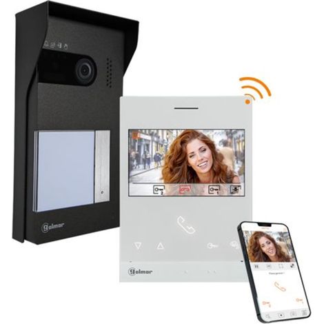 Kit videocitofonico soul 1 chiamata con monitor wifi nero - GS5110/ART4W/L - Evicom