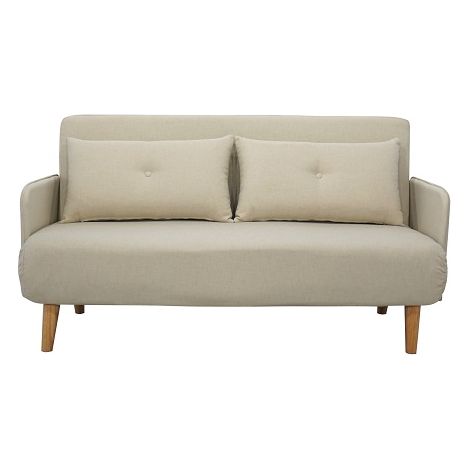 Divano Letto Light Sofa 150x73x81cm Beige Divanetti 2 Piazze ITALFROM