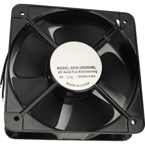 Ventilateur axial mural 8 pouces silencieux 285 m³/h 2600 tr/min extracteur d'air pour cuisine chambre bureau sous-sol 110V (1/5)