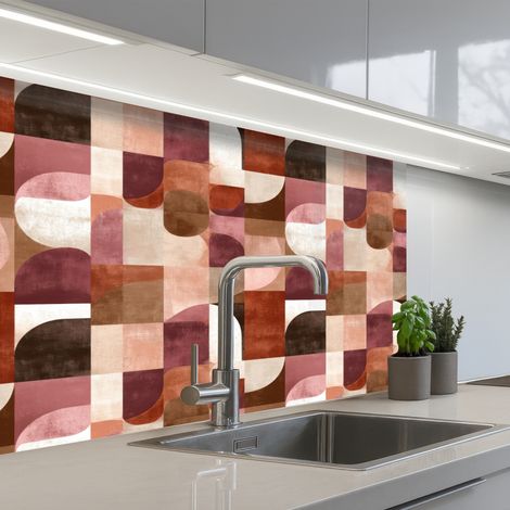 REVETEMENT MURAL DE CUISINE, CRÉDENCE DE CUISINE Géométrie - Moderne - Rétro 80x60 (1/5)