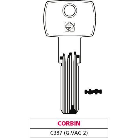 Silca CHIAVE PUNZONATA OTTONE CB87 (G. VAG 2) CORBIN 5.00 pz