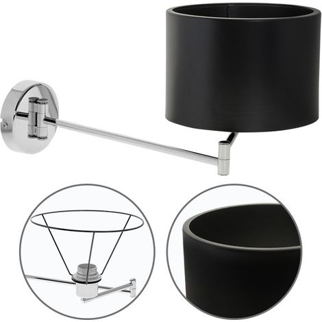 Wandleuchte ainoa artikuliert 1xe27 b.26,5h.22,5cm schwarz