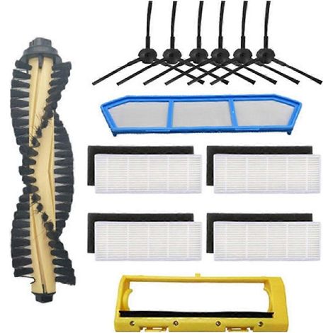 Kit de nettoyage robotisé Amibot Spirit H2O compatible avec les modèles ILife Chuwi A4, A40, X432 et A4S (brosse principale à rouleau, filtre HEPA inclus) et Amibot Spirit H2O. (1/5)