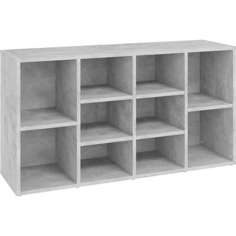 Schuhbank Betongrau 103x30x55 cm Holzwerkstoff vidaXL