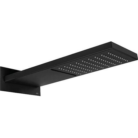 Pommes de douche EILIS 2 jets Saillie 500 mm Acier inox noir mat (1/4)