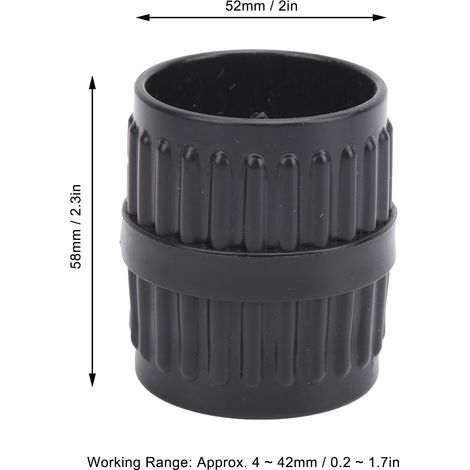 Aluminiumrohr-Entgrater, Kupferrohr-Anfaswerkzeug, Polierreibahle, 4-42 mm, schwarz. (1/5)