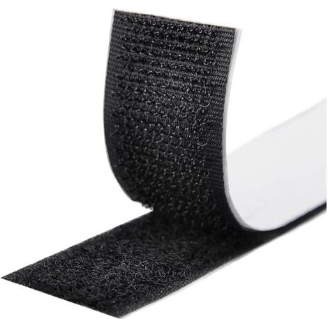 Sollbry Rubans Adhésifs 8M,Bande Agrippantes Adhésives,Bande Adhésives Ruban Scratch Hook Loop Bande Adhésives Autoadhé pour Tous Les Types D'installations Cadre Photo 20mm (Noir) (1/5)