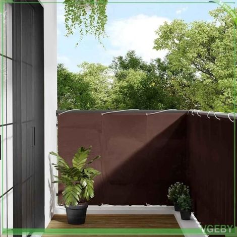 4000396 écran de balcon marron 120x700 cm 100% polyester oxford (1/5)