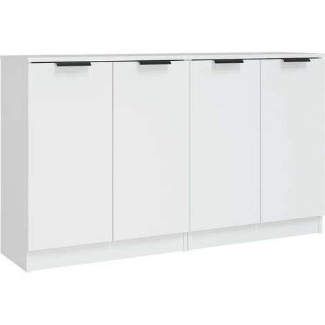 Credenza buffet cassettiera mobile contenitore organizer cucina soggiorno soggiorni set da 2 60 x 30 x 70 cm legno composito bianco 020036668