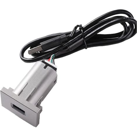 12V/24V Silberner Kfz-USB-Adapter für Focus 2 MK2 2009-2011.