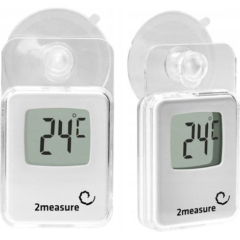 Thermomètre électronique de fenêtre avec ventouse pour intérieur/extérieur (1/3)