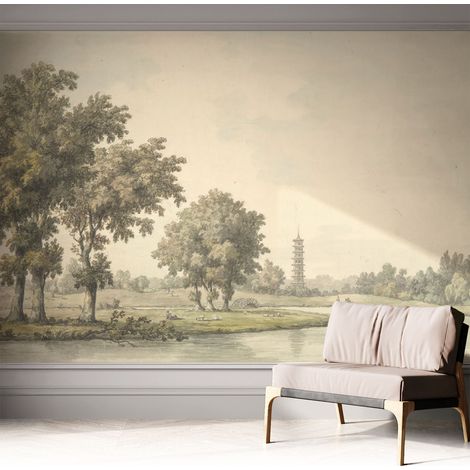 Carta da parati autoadesiva - fotomurale - decorazione parete - stile elegante - decorazione casa - Parco tranquillo 312x219 cm (1/5)
