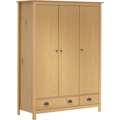 Maison Exclusive - Kleiderschrank mit 3 Türen Hill 127x50x170cm M