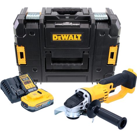 Amoladora angular sin cable DeWalt DCG 412 H1T 18 V 125 mm + 1x batería Powerstack 5,0 Ah + cargador + TSTAK (1/5)