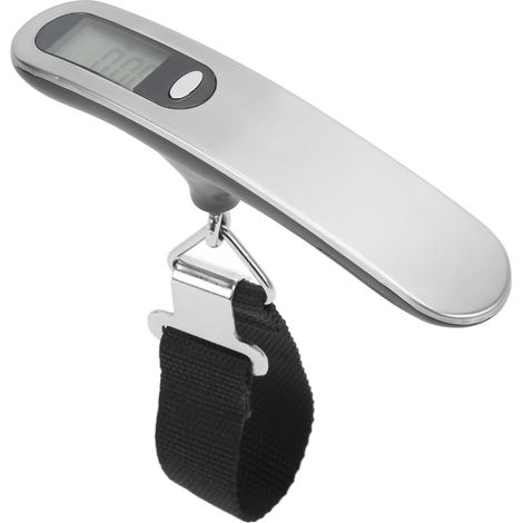 Balance électronique de bagage portable en acier inoxydable, pèse-valise à crochet avec pile incluse (1/5)