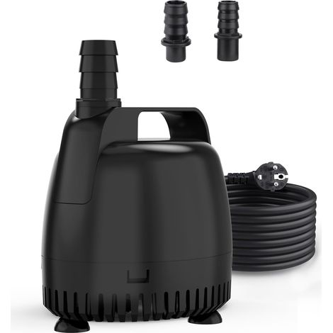 Pompes à Eau pour Aquarium,3500L/H Aquarium Pompe à Eau Submersible for Fountain Pond Hydroponic Statuary Waterfall,70W Aquarium Water Pump avec 2 Buses (1/5)