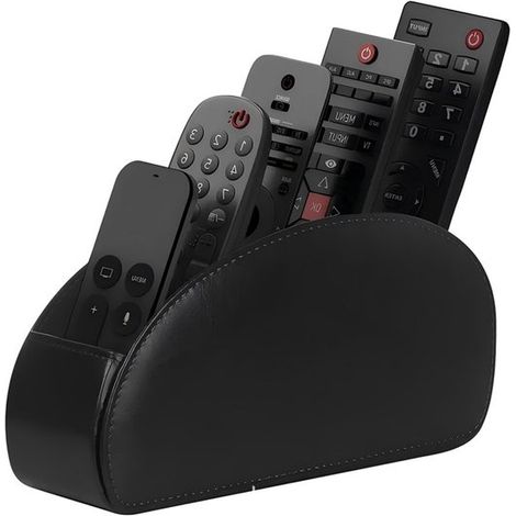 Scatola porta telecomandi con 5 scomparti - adatta per telecomandi TV, DVD, 4K Key e Blu-ray - 20,5118 cm - nera (1/5)