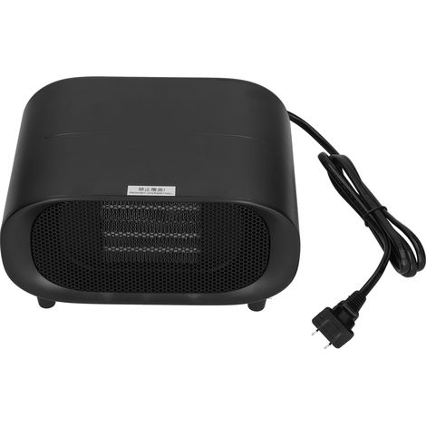 Chauffage d'appoint portable et compact pour la maison, idéal pour les petites tables de bureau. Chauffage électrique à chauffage rapide avec fonction d'arrêt automatique (noir). (1/5)