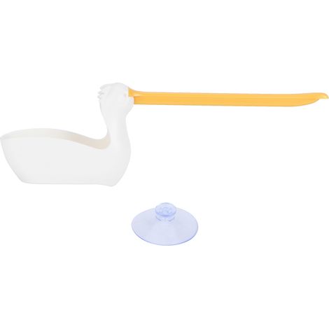 Porte-éponge et torchon multifonction avec ventouse - Accessoire de cuisine blanc