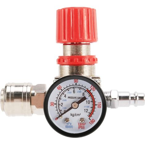 6.35 mm Pressure Regulator - Air Compressor - Pressure Regulator - Pressure Reducing Valve - 3 Holes - 12 Bar Connection (1/5)