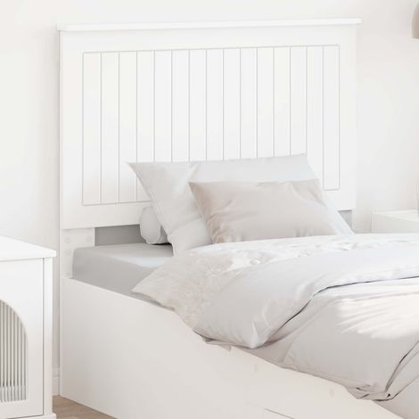 vidaXL Tête de lit avec tête de lit Blanc 90 cm Bois d'ingénierie