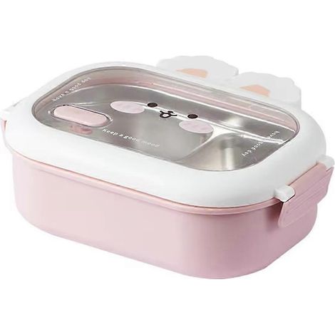 Isolierte Lunchbox mit großem Fassungsvermögen aus Edelstahl 304, auslaufsichere Bento-Box, tragbarer Speisebehälter mit Trennwänden (1/5)