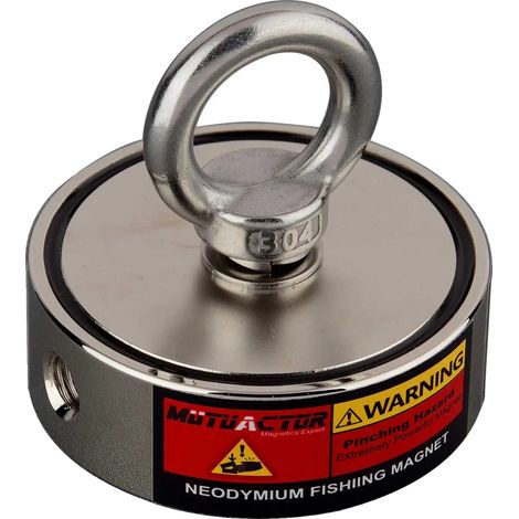 Aimant de pêche en néodyme, force de traction verticale de 660 lb, coque en acier durable (1/5)