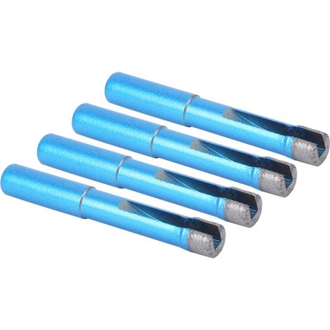 Foret 10mm diamant bleu, lot de 4 accessoires quincaillerie pour percer granit, béton et marbre (1/5)