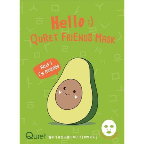 Hallo Quret Freunde Maske - Avocado Avocado Tuchmaske