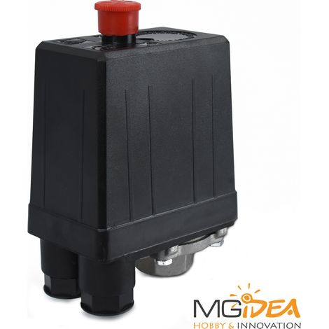 PRESSOSTATO REGOLABILE MECCANICO MONOFASE POMPA COMPRESSORE ARIA CASA MGIDEA SK-8 230V 10A 3/8 BAR IP44