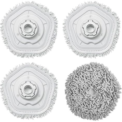 Set of 4 replacement mop pads for Dreame W10 W10 Pro robot vacuum cleaner, high water and dirt absorption, replacement head for all floor types, robot vacuum accessories (1/5)