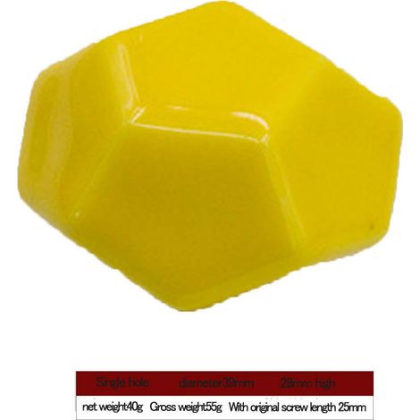 Türgriff aus Keramik in Diamantform für Schubladen, Schränke und Kleiderschränke (Gelb) (1/5)