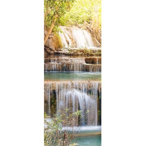 Panneau mural douche en alu-composite VIPANEL - Inspiration Nature Décor Chutes d'Eau 2 - Finition Brillant - 100x255cm (1/5)