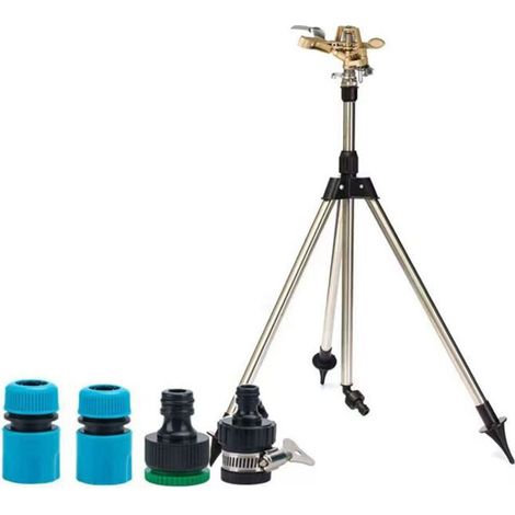 Stativsprinkler, Oszillierender Sprinkler, Gartenbewässerungspistole, Teleskop-Stativ-Gartensprinkler aus Messing, 360 Grad automatisch rotierender Sprinkler für den Hof, Gia MUMU (1/4)