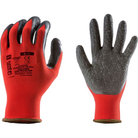 Coverguard Eurolite 13L850 latexbeschichtete Arbeitshandschuhe -  - Schwarz / Rot