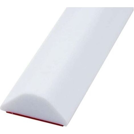 Weiße, 200 cm lange T-förmige Duschkabine aus Silikon mit selbstklebender Duschschwelle und Überlaufstange, geeignet für begehbare Duschen. (1/5)