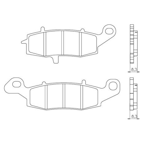 PASTILLAS DE FRENO BRENTA KH231 DE METAL SINTERIZADO (DORADO) (FT 4091)