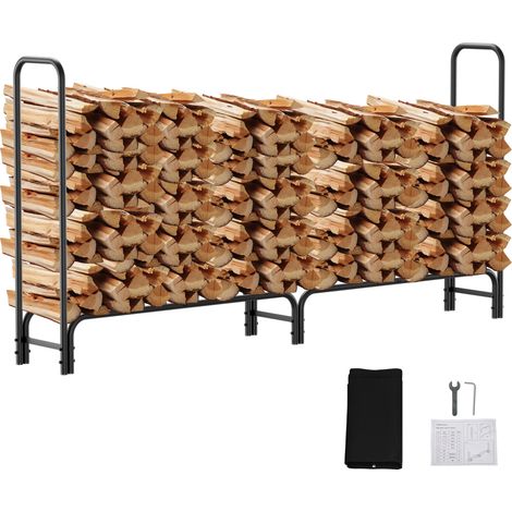 Jiubiaz étagère à bois de cheminée aide à l’empilage 244×34 300 kg en métal rangement pour bois de chauffage (1/5)