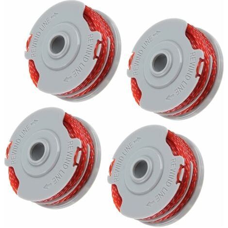 Aiperq 4er-Pack 10 m Trimmerfadenspulen, Ersatzspule für Rasentrimmer, Nylonfaden, kompatibel mit allen Freischneidern, langlebiger Trimmerfaden (4er-Pack)